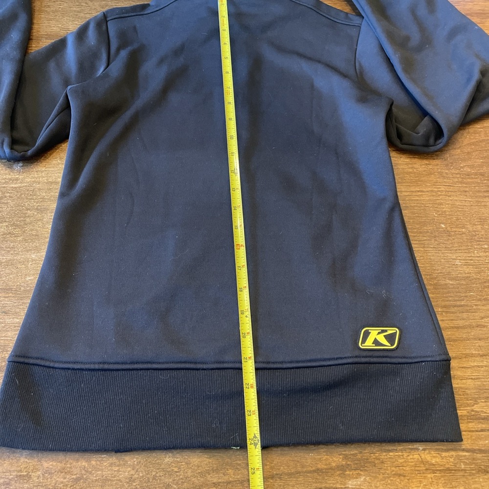 KLIM Women's Hoodie Small Black Yellow Full Zip Motorcycle Jacket Sweatshirt - Picture 7 of 9